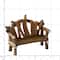 12 Pack: Mini Wooden Bench with Moss by Make Market®